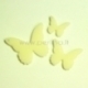 Plexiglass finding pendant "Butterfly 4", ivory, 4x3,2 cm
