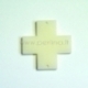 Plexiglass finding connector "Cross", ivory, 3x3 cm