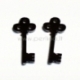 Plexiglass finding pendant "Key", black, 2,6x1,2 cm