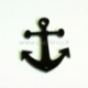 Plexiglass finding connector "Anchor", black, 3x2,8 cm