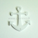 Plexiglass finding connector "Anchor", white, 3x2,8 cm