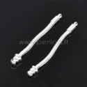 Pandora snake chain dangle earrings, silver plated, 50 mm