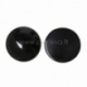 Synthetic black onyx cabochon, 12 mm