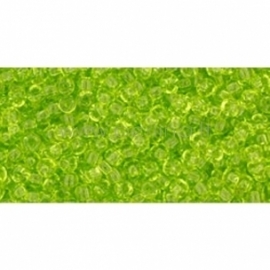 TOHO seed beads, Transparent Lime Green (4), 11/0,10 g