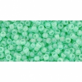 TOHO seed beads, Transparent Milky Kiwi (1144), 11/0,10 g