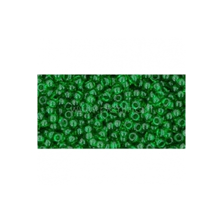 TOHO seed beads, Transparent Grass Green (7B), 11/0,10 g