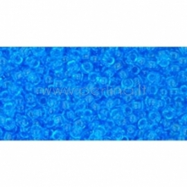 TOHO seed beads, Transparent Dark Aquamarine (3B), 11/0,10 g