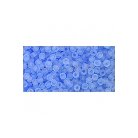 TOHO seed beads, Transparent Frosted Lt Sapphire (13F), 11/0,10 g
