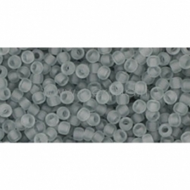 TOHO seed beads, Transparent Frosted Lt Gray (9F), 11/0,10 g