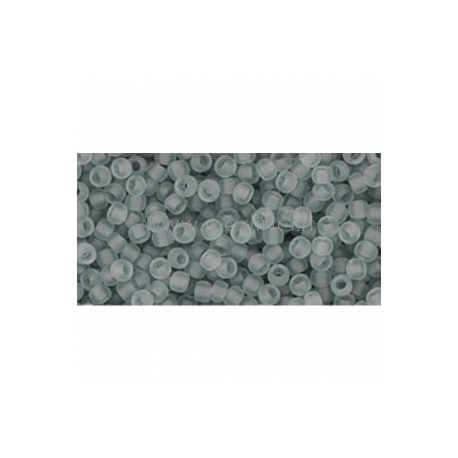 TOHO seed beads, Transparent Frosted Lt Gray (9F), 11/0,10 g