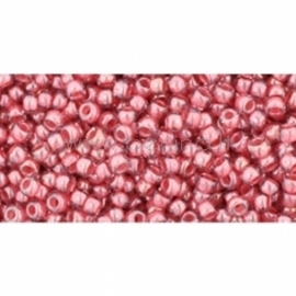 TOHO seed beads, Trans-Lustered Rose/Mauve Lined (291), 11/0,10 g