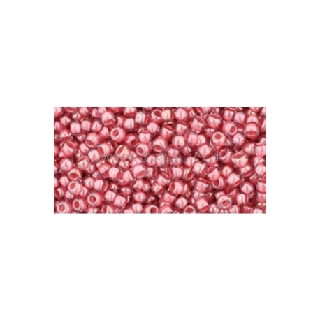 TOHO seed beads, Trans-Lustered Rose/Mauve Lined (291), 11/0,10 g