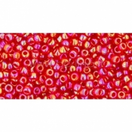 TOHO biseris, skaidrus vaivorykštinis Ruby (165C), 11/0, 10 g