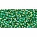 TOHO biseris, skaidrus vaivorykštinis Grass Green (167B), 11/0, 10 g