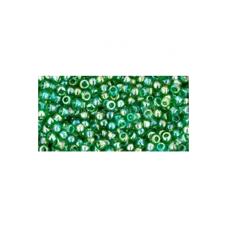 TOHO biseris, skaidrus vaivorykštinis Grass Green (167B), 11/0, 10 g
