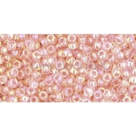 TOHO seed beads, Trans-Rainbow Rosaline (169), 11/0,10 g