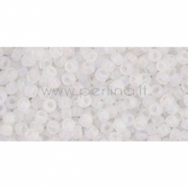 TOHO seed beads, Trans-Rainbow Frosted Crystal (161F), 11/0,10 g