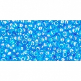 TOHO seed beads, Trans-Rainbow Dark Aqua (163B), 11/0,10 g