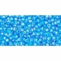 TOHO seed beads, Trans-Rainbow Dark Aqua (163B), 11/0,10 g