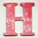 Kartoninė raidė "H", 4,7 cm