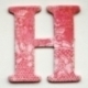 Kartoninė raidė "H", 4,7 cm