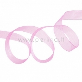 Organza ribbon, pink, 12 mm, 1 m
