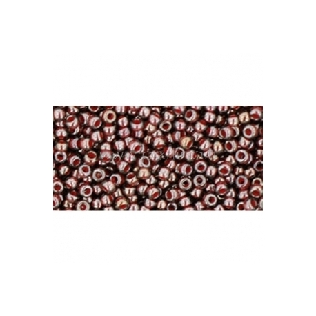 TOHO seed beads, Color-Lined Montana Blue/Oxblood Lined (363), 11/0,10 g