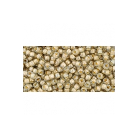 TOHO seed beads, Color-Lined Black Diamond/Orange Creme Lined (369), 11/0,10 g