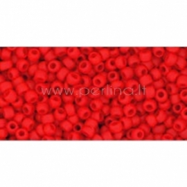 TOHO seed beads, Opaque Frosted Cherry (45AF), 11/0,10 g
