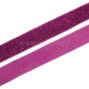 Polyester ribbon, fuchsia glitter, 20 mm, 1 m