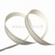 Cotton fabric ribbon "Crosshatch", 15 mm, 1 m