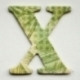 Kartoninė raidė "X", 4,7 cm