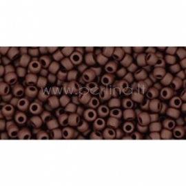 TOHO seed beads, Opaque Frosted Oxblood (46F), 11/0,10 g
