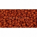 TOHO seed beads, Opaque Frosted Terra Cotta (46LF), 11/0,10 g