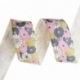 Cotton fabric ribbon "Multicolor flower", 40 mm, 1 m