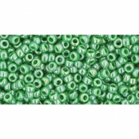 TOHO seed beads, Opaque Lustered Mint Green (130), 11/0,10 g