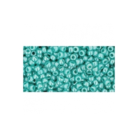 TOHO seed beads, Opaque Lustered Turquoise (132), 11/0,10 g