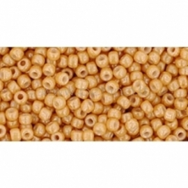 TOHO seed beads, Opaque Lustered Dark Beige (123D), 11/0,10 g