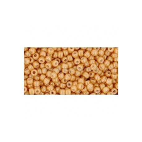 TOHO seed beads, Opaque Lustered Dark Beige (123D), 11/0,10 g