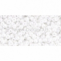 TOHO seed beads, Opaque Lustered White (121), 11/0,10 g