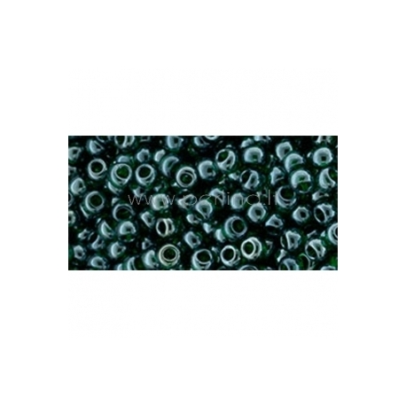 TOHO seed beads, Trans-Lustered Green Emerald (118), 11/0,10 g
