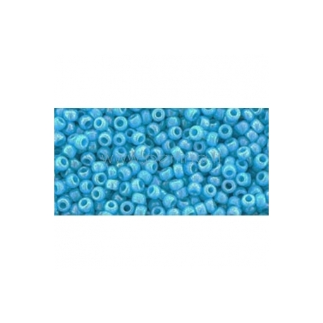 TOHO seed beads, Opaque Rainbow Blue Turquoise (403), 11/0,10 g