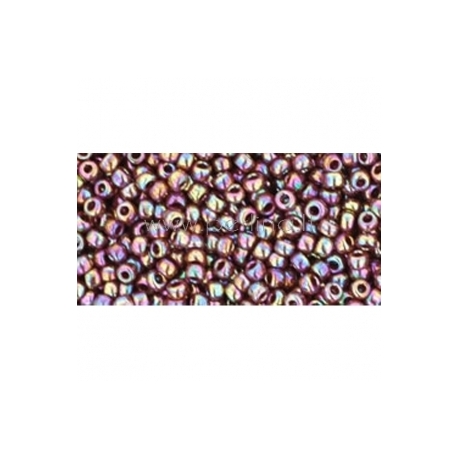 TOHO seed beads, Opaque Rainbow Oxblood (406), 11/0,10 g