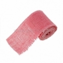 Natural jute ribbon, pink, 6 cm, 2 m
