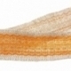 Džiuto juostelė su nėriniu, oranžinė sp., 6 cm, 2 m