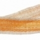 Natural jute ribbon with lace, orange, 6 cm, 2 m