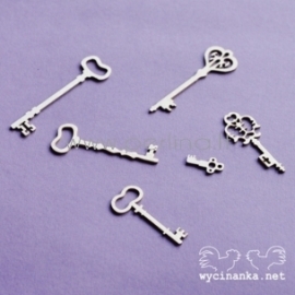 Chipboard "London Fog - keys", 6 pcs