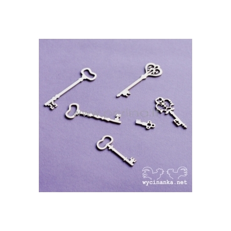 Chipboard "London Fog - keys", 6 pcs