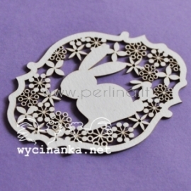 Chipboard "Easter - decor with bunnies", 1 pc