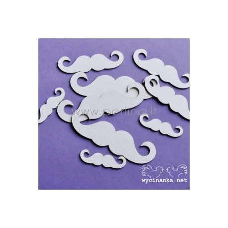 Chipboard "Man's World - mustache", 9 pcs
